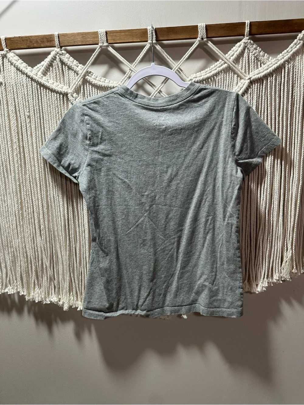 Nike Heather Gray Tee with Black Swoosh